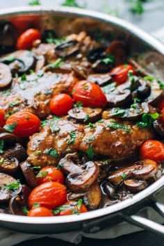 
                    
                        Drunken Chicken Marsala with Tomatoes - simple, gorgeously vibrant, and full of rich flavor.
                    
                