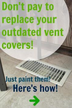 great idea for living room vents that are odd sized and impossible to replace