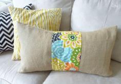 
                    
                        DIY Burlap & Floral Strip Pillow
                    
                