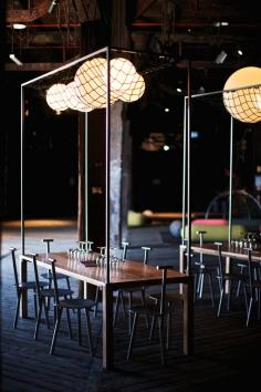 
                    
                        sydney: the blocks bar  - chose this for the lighting effect and a simple way to create height in an atmosphere over the dinner table, well depending on the ceiling height you are working with!
                    
                