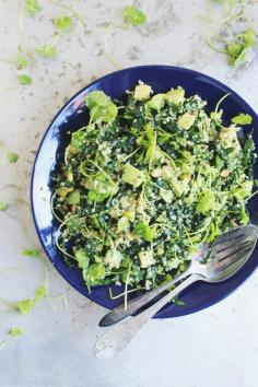 Super Green Quinoa Salad with Fresh Basil   Pistachios | With Food   Love #food #Recipe #desert #diet #breakfast #lunch #fit #health #healthy #cook #cooking #recipe #weight #loss #sweet #cake #bacon #chocolate #candy #cupcake #cheap #fancy #drink #holiday