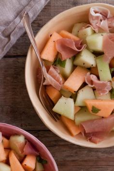 Melon and Proscuitto Salads #health #food #recipes