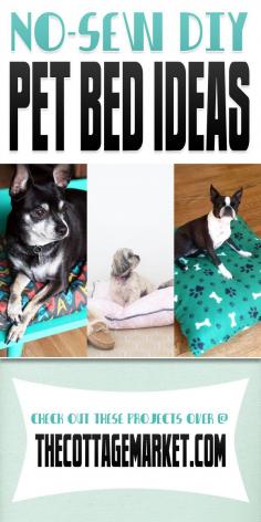 No sew pet beds