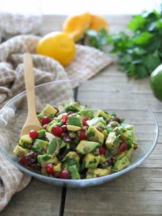 
                    
                        Avocado Lentil Cranberry Salad. This fresh, bright and hearty avocado salad is tossed in a lemon dijon dressing.
                    
                