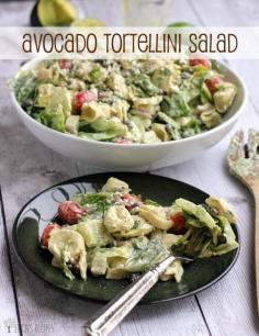 Avocado Tortellini Salad Recipe [ NYBiltong.com ] #lunch #spice #flavor