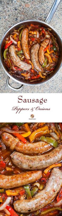 
                    
                        Sausage, Peppers, and Onions ~ Italian sausages cooked with bell peppers, sweet onions, crushed tomatoes, and garlic.  Served in a hoagie roll or over pasta or polenta
                    
                