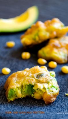 Super tasty fritters loaded with avocado and corn. Gluten free! | giverecipe.com |