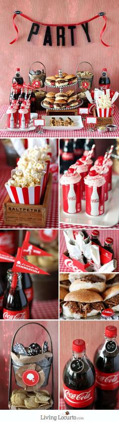 
                    
                        Cherry Coke Float Cupcakes with Free Football Party Printables. LivingLocurto.com
                    
                