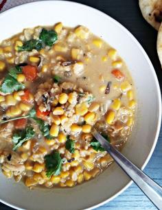 
                    
                        Curried chicken, corn and rice chowder
                    
                