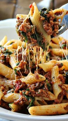
                    
                        Slow Cooker Beef and Cheese Pasta ~ is cooked long and slow to bring out the best cheesy meat sauce!
                    
                
