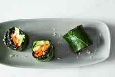 collard rollups with coconut curry kale  recipes | goop.com