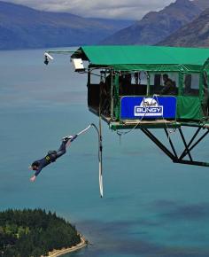
                    
                        Now you can fling yourself off the historic Kawarau Bridge—the original bungy site—or strap into a full-body harness and freestyle jump from "The Ledge" (pictured) 400 meters above Queenstown. It's one of the highest jumps—and best rushes—in New Zealand.
                    
                