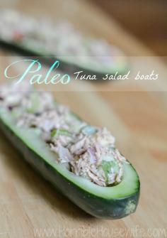 
                    
                        Paleo tuna recipe- tuna salad cucumber boats #oceannaturals #shop #cbias
                    
                