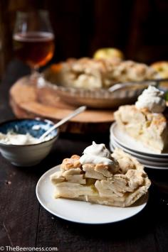 
                    
                        Apple Pie with Pale Ale Mascarpone Cream and Beer Pie Dough
                    
                