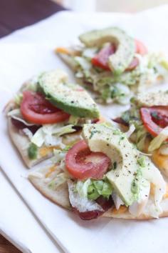 
                    
                        20 minutes to make this delicious pita, topped with fresh avocado, bacon, chicken and tomatoes. Yummy! | littlebroken.com @Katya | Little Broken #pizza #californiaclub #20minutemeal
                    
                