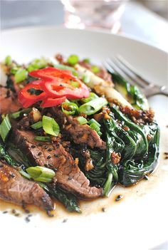 
                    
                        steak salad w bok choy Try with spinach!
                    
                