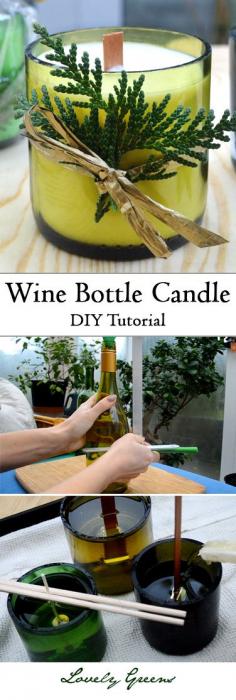 
                    
                        Learn how to make stylish handmade candles out of wine bottles and wooden wicks - That's right, another good reason to buy more wine the next time you're shopping! #candles
                    
                