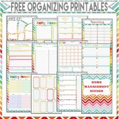 
                    
                        Organizing Printables
                    
                