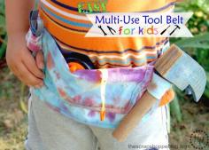 DIY Tool Belt for Kids by The Scrap Shoppe Re-use a kid play apron!