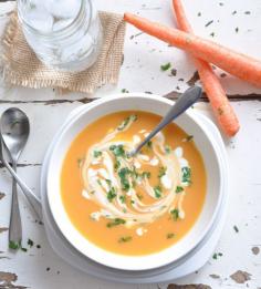 
                    
                        This Roasted Carrot and Ginger Soup is sure to warm you up during the winter months, and help you stick to your healthy eating goals.  V+GF+P
                    
                