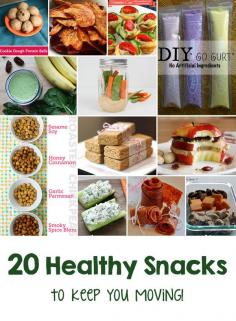 
                    
                        20 Healthy Snacks to Keep You Moving! - Oh I love these recipes!
                    
                