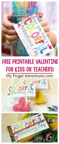 
                    
                        Have a Colorful Valentine's Day-- cute noncandy option for kid's valentines or use this a teacher gift!
                    
                