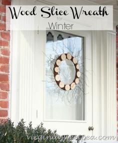 
                    
                        Wood Slice Wreath for Winter by virginiasweetpea.com
                    
                