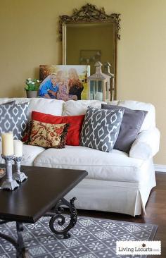 
                    
                        Before & After: Weekend Living Room Makeover - Decorating on a budget ideas. LivingLocurto.com
                    
                