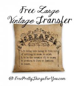 Free Image: "Create" Definition Fabric Transfer - Free Pretty Things For You