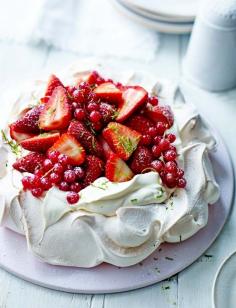 Strawberry Daiquiri pavlova - Sainsbury's Magazine