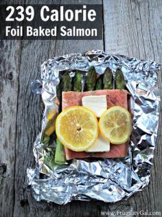 
                    
                        Easy 239 calorie baked salmon recipe with asparagus. The best part? This 30-minute recipe requires zero cleanup since the salmon is baked in foil pouches.
                    
                