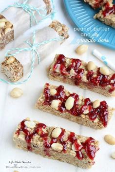 
                    
                        Chewy No-Bake Peanut Butter and Jelly Granola Bars
                    
                