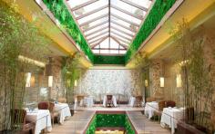 
                    
                        {The hotel’s dining room features a vertical garden. The wallpaper and lush greenery give it such an airy feel in combination with the glass ceiling. It’s worth a visit to the Hotel Urso’s website to see this particular photo in a larger size
                    
                