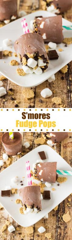
                    
                        S'mores Fudge Pops- an easy to make treat that everyone will love!
                    
                