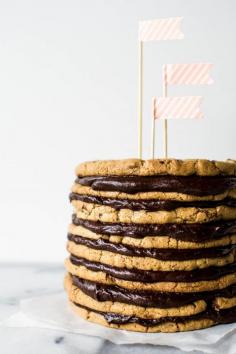
                    
                        Salted chocolate chunk cookie layer cake
                    
                