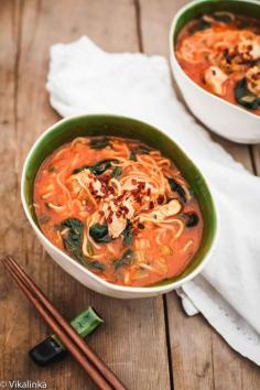 
                    
                        Delicious Chicken Noodle Soup with a Thai twist.
                    
                