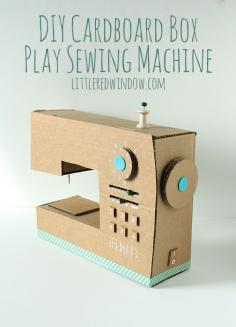 
                    
                        DIY Cardboard Box Play Sewing Machine |  Cool Idea for DIY Crafts for Kids to Make | Girls love this tutorial for an adorable play sewing machine made out of an old box!
                    
                