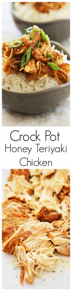 
                    
                        Crock Pot Honey Teriyaki Chicken – tender chicken with sweet, savory, and delicious honey teriyaki sauce. Super quick, easy, and takes only 10 mins to prep | rasamalaysia.com
                    
                