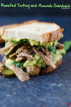 
                    
                        Roasted Turkey and Avocado Sandwich is a great twist on your leftover turkey. A simple yet rich, creamy, healthy and very tasty sandwich.| giverecipe.com | #turkey #avocado
                    
                