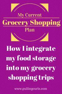 
                    
                        How I have figured out how to integrate my food storage into my grocery shopping plan.
                    
                