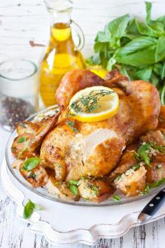 
                    
                        Lemon and Garlic Roast Chicken Recipe
                    
                