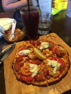 
                    
                        Chilli prawn and chorizo 8 inch pizza. Lunch special comes with a free drink for $9.95. How insane! - Bondi Pizza, Ryde, NSW, 2112 - TrueLocal
                    
                