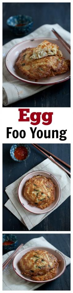 
                    
                        Egg Foo Young - easiest & super YUMMY  egg foo young recipe. Cheaper and a zillion times better than takeout | rasamalaysia.com
                    
                