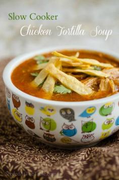 
                    
                        Chicken Tortilla Soup in the slow cooker by SeededAtTheTable.com
                    
                