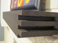 DIY Modern Floating Mantel Shelf | featured on Remodelaholic.com #buildit #mantel #shelving @Remodelaholic .com .com hmmmm maybe...