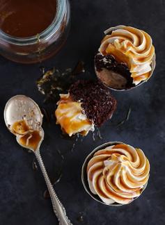 
                    
                        Chocolate Buttermilk Cupcakes with Earl Grey Buttercream Salted Caramel
                    
                