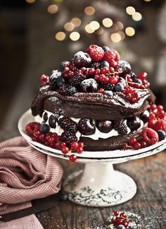 
                    
                        Black Forest Berry Cake.
                    
                