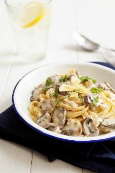 Creamy Mushroom Pasta // favorite recipe