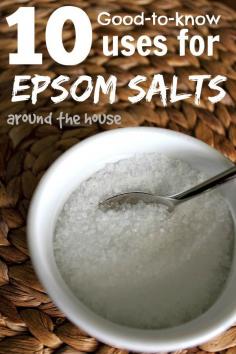 
                    
                        10 great ways to use epsom salts for home, health, and beauty! The last one is my favorite!!
                    
                