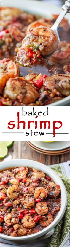 
                    
                        Baked Shrimp Stew in a Mediterranean Chunky Tomato Sauce! Get the step-by-step for this simple eastern Mediterranean one-pot-wonder today! Bursting with flavor! Cooks in only 25 minutes!
                    
                